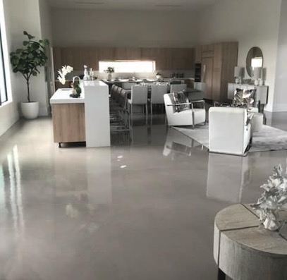 Decorative concrete polished floor Suffolk VA