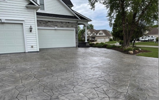 Stamped concrete patio Suffolk VA